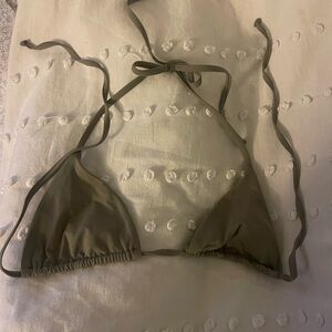 Joah brown Triangle Bikini Top